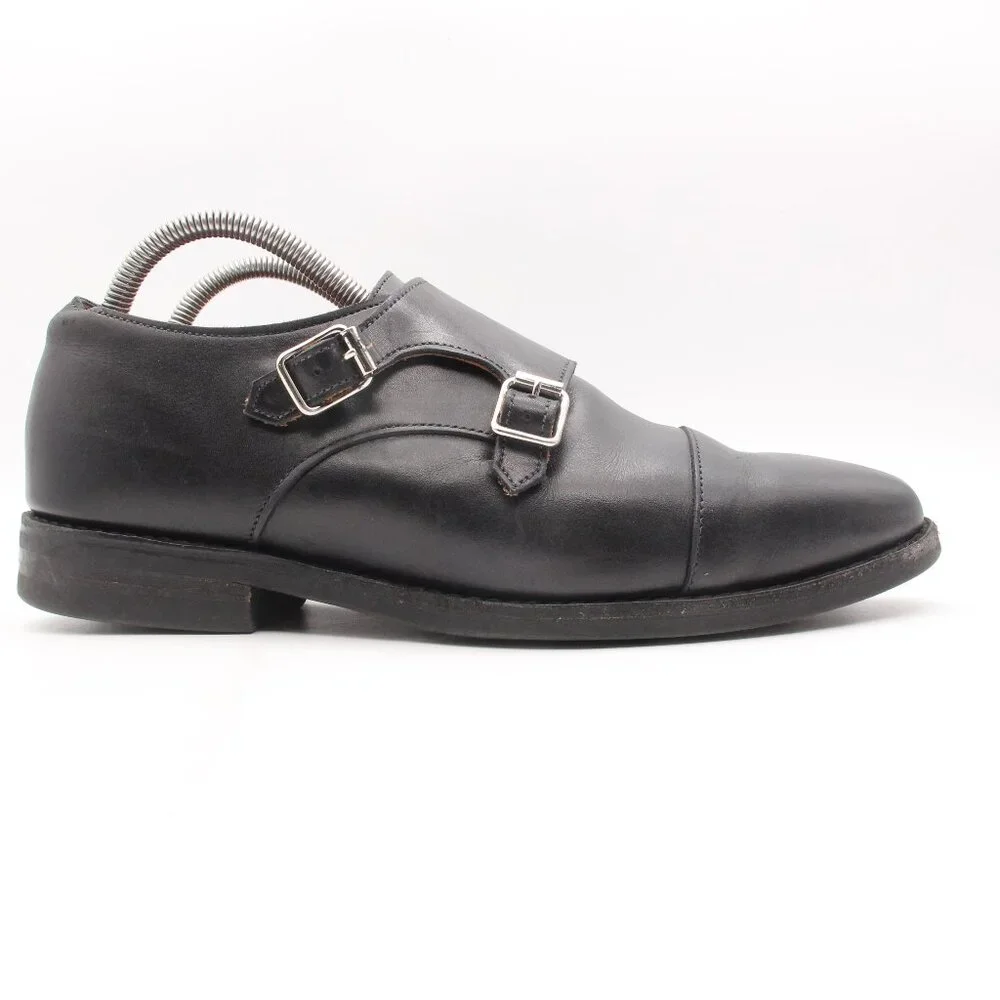 Allen Edmonds MARIN Men's 8.5 D Double Monk Strap Dress Shoes Black Leather